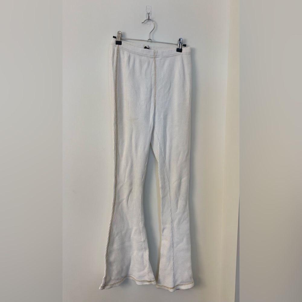 Urban Outfitters White Ribbed Casual Pants